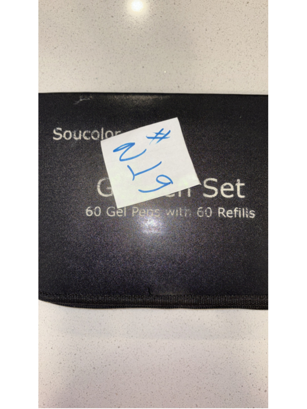 Soucolor 60 Gel Pen Set with 60 Refills Black Zipper Carrying Case #N19a